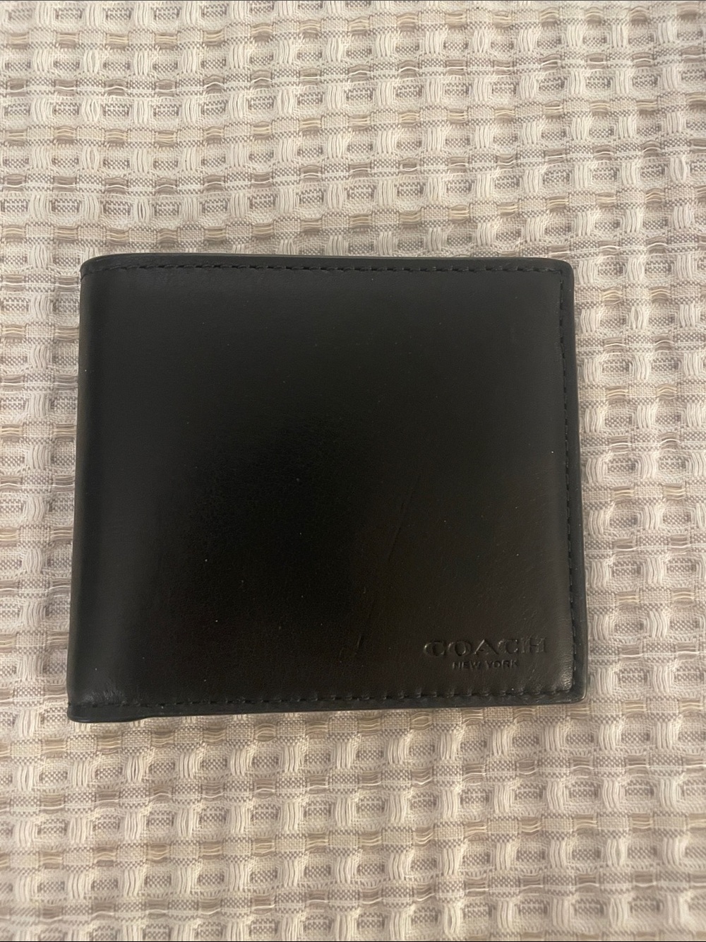 Coach Men's Black Leather Bi-Fold Wallet